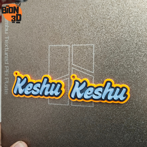 Custom Name 3D Keychains - Tri color