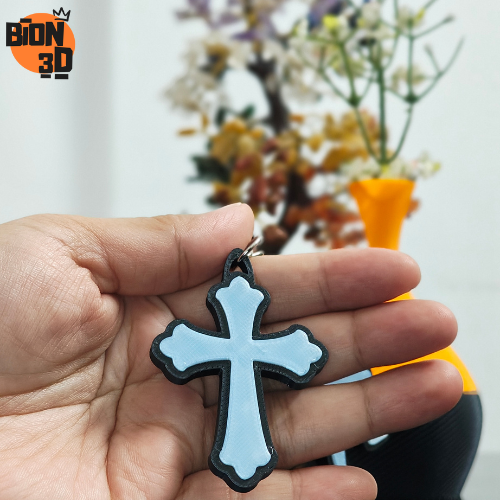 3D Printed Cross Keychain