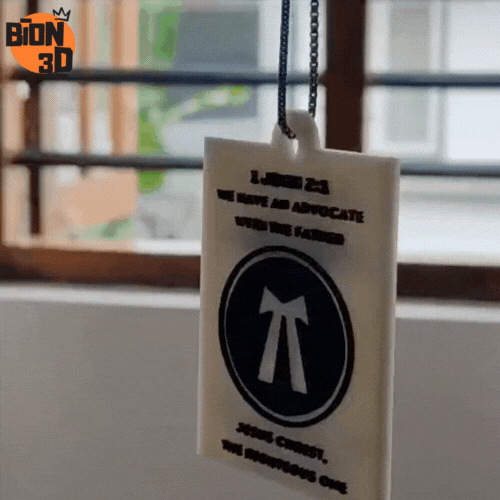 Christian quote 3D car hanging plate