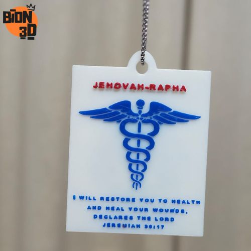 Christian quote 3D car hanging plate