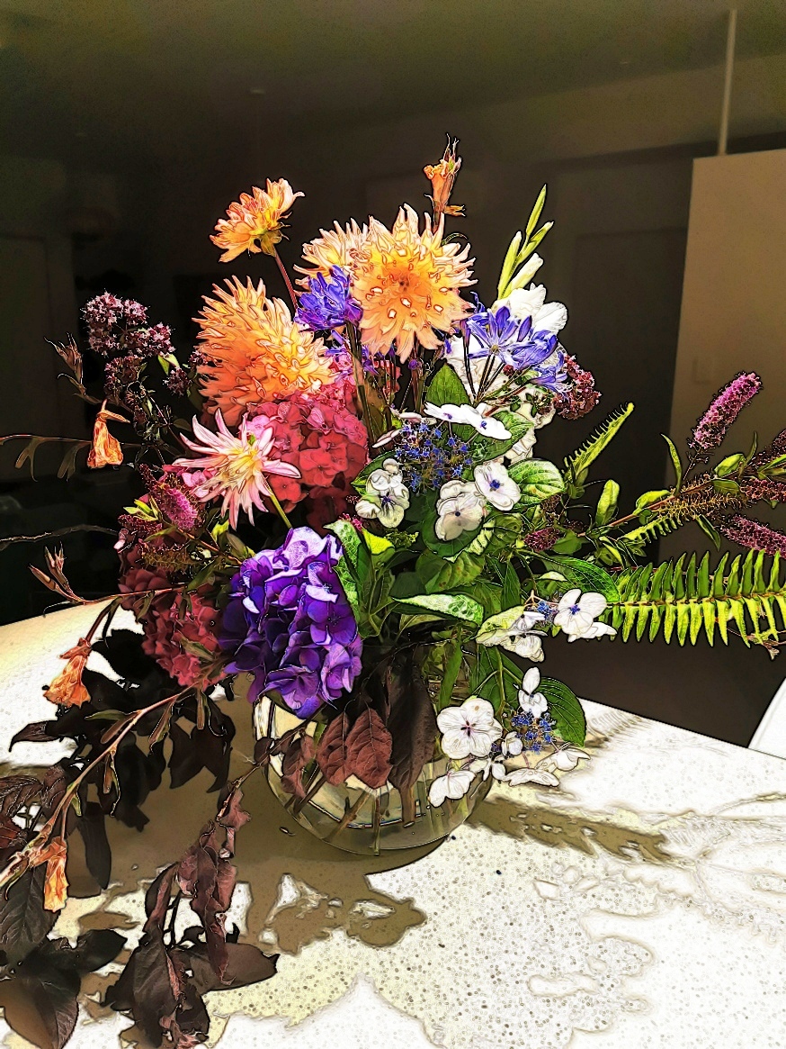 Early Evening Vase of Flowers