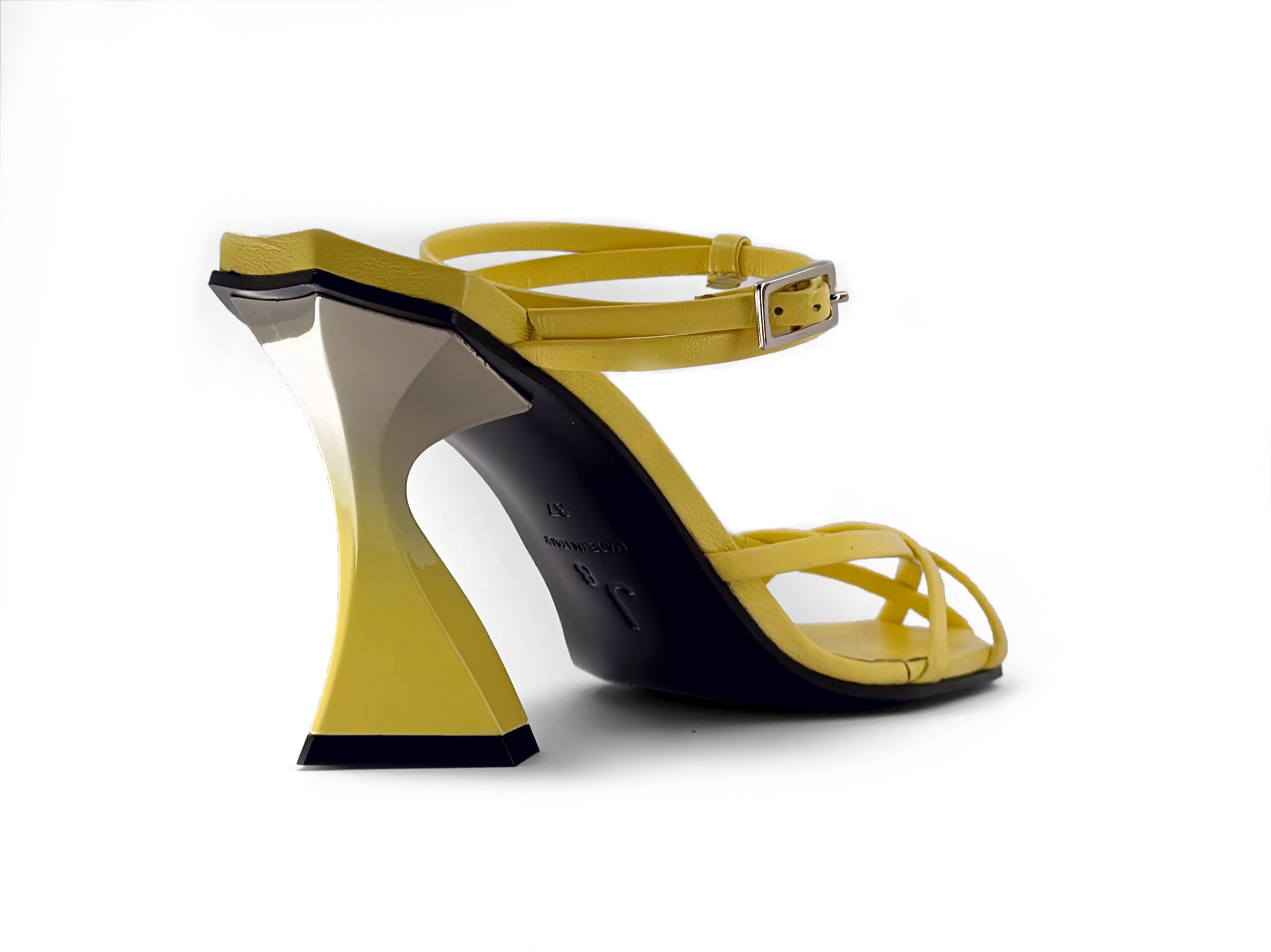 Futuristic Pastel Yellow High Heel Sandal