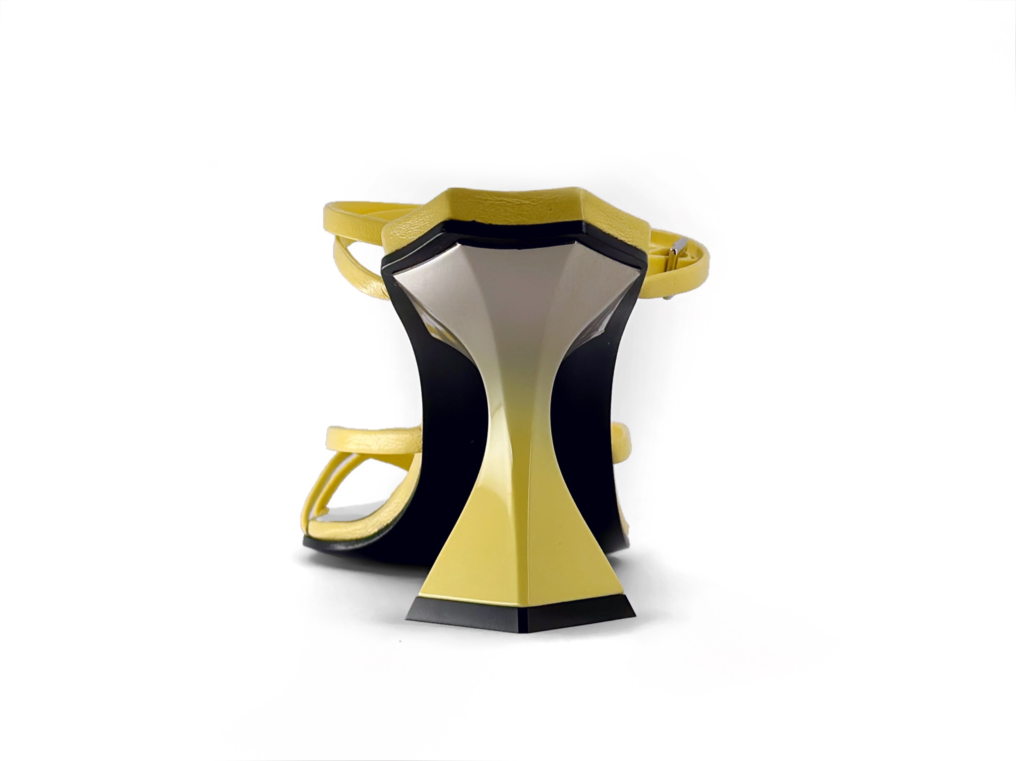 Futuristic Pastel Yellow High Heel Sandal