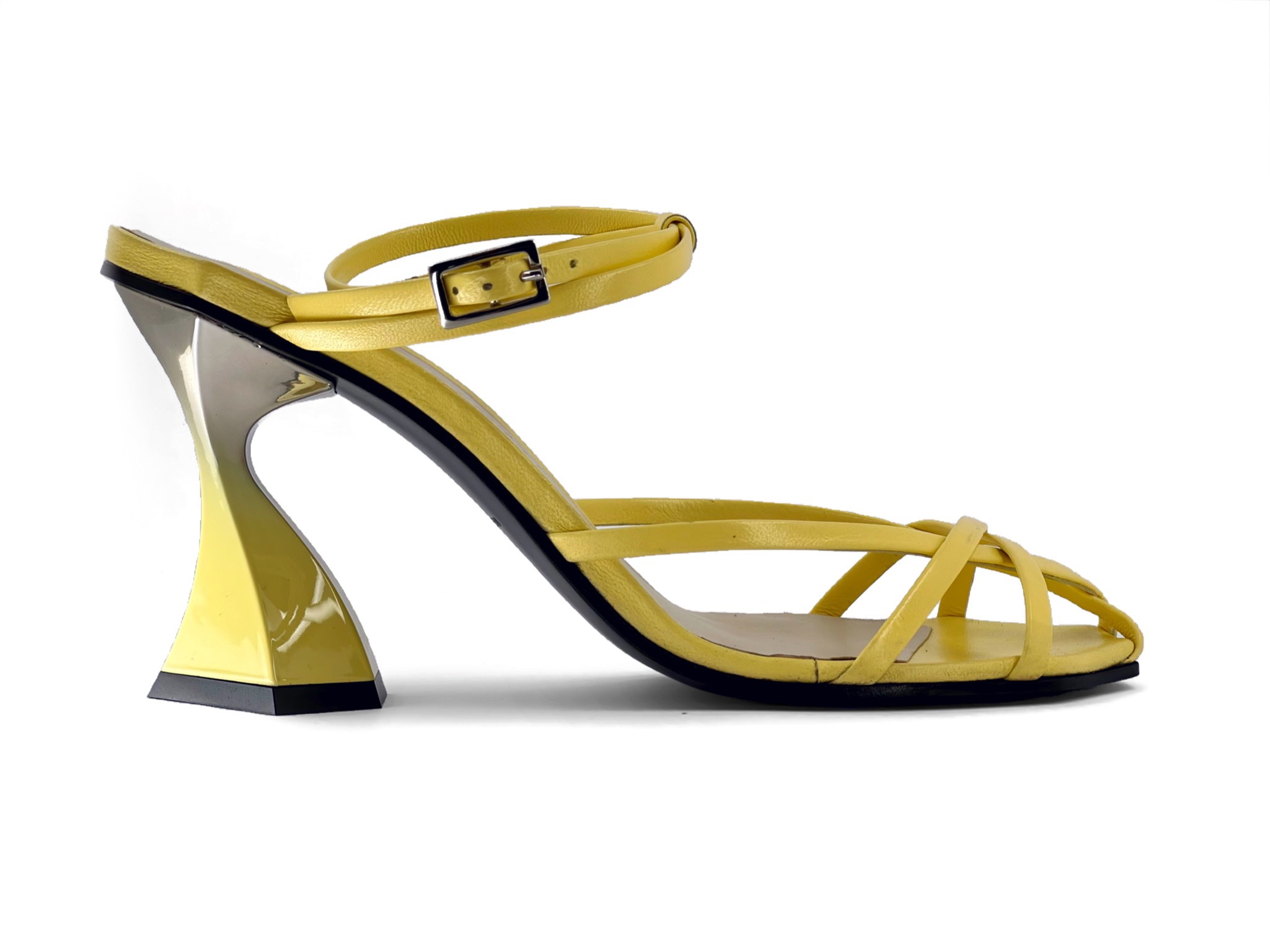 Futuristic Pastel Yellow High Heel Sandal