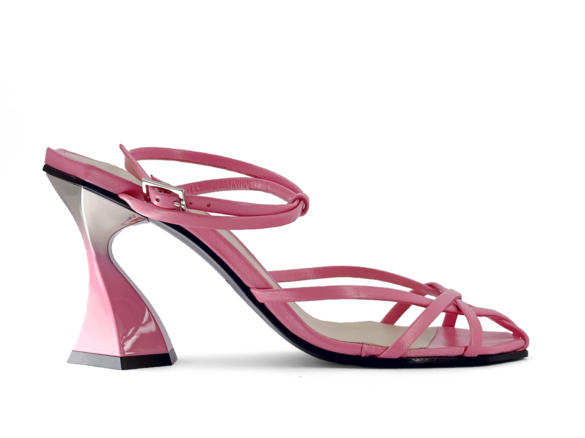 Futuristic Pastel Pink High Heel Sandal