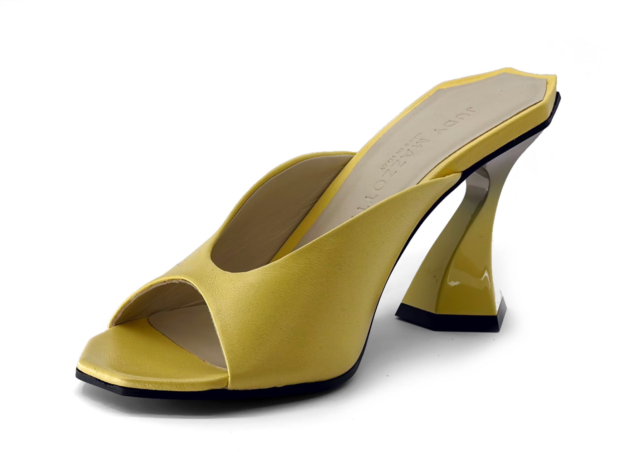 Pastel Yellow High-Heel Mules