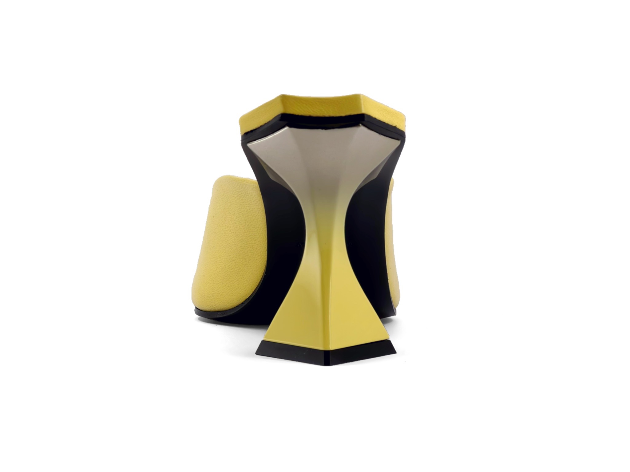 Pastel Yellow High-Heel Mules