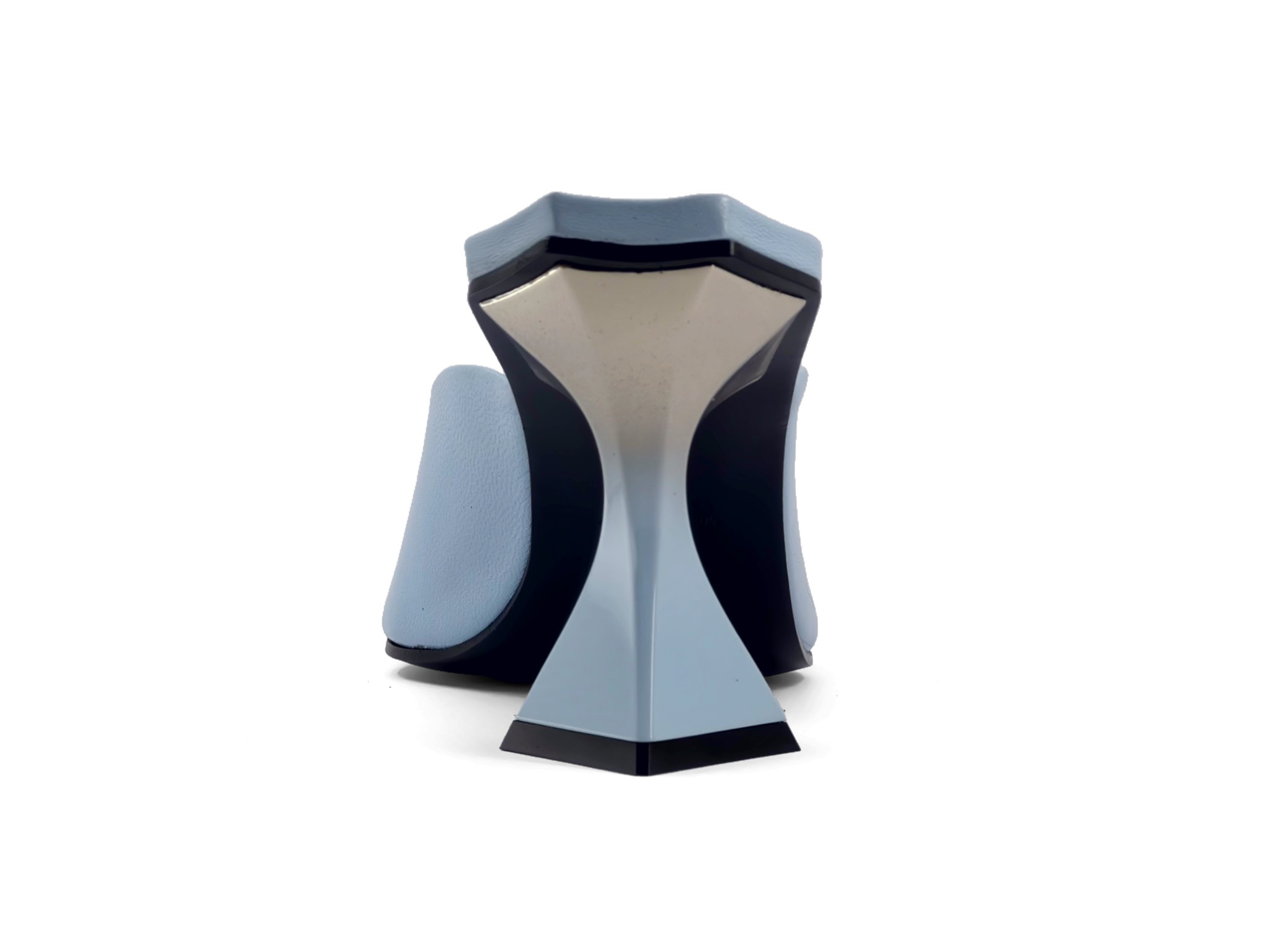 Pastel blue high-heel mules