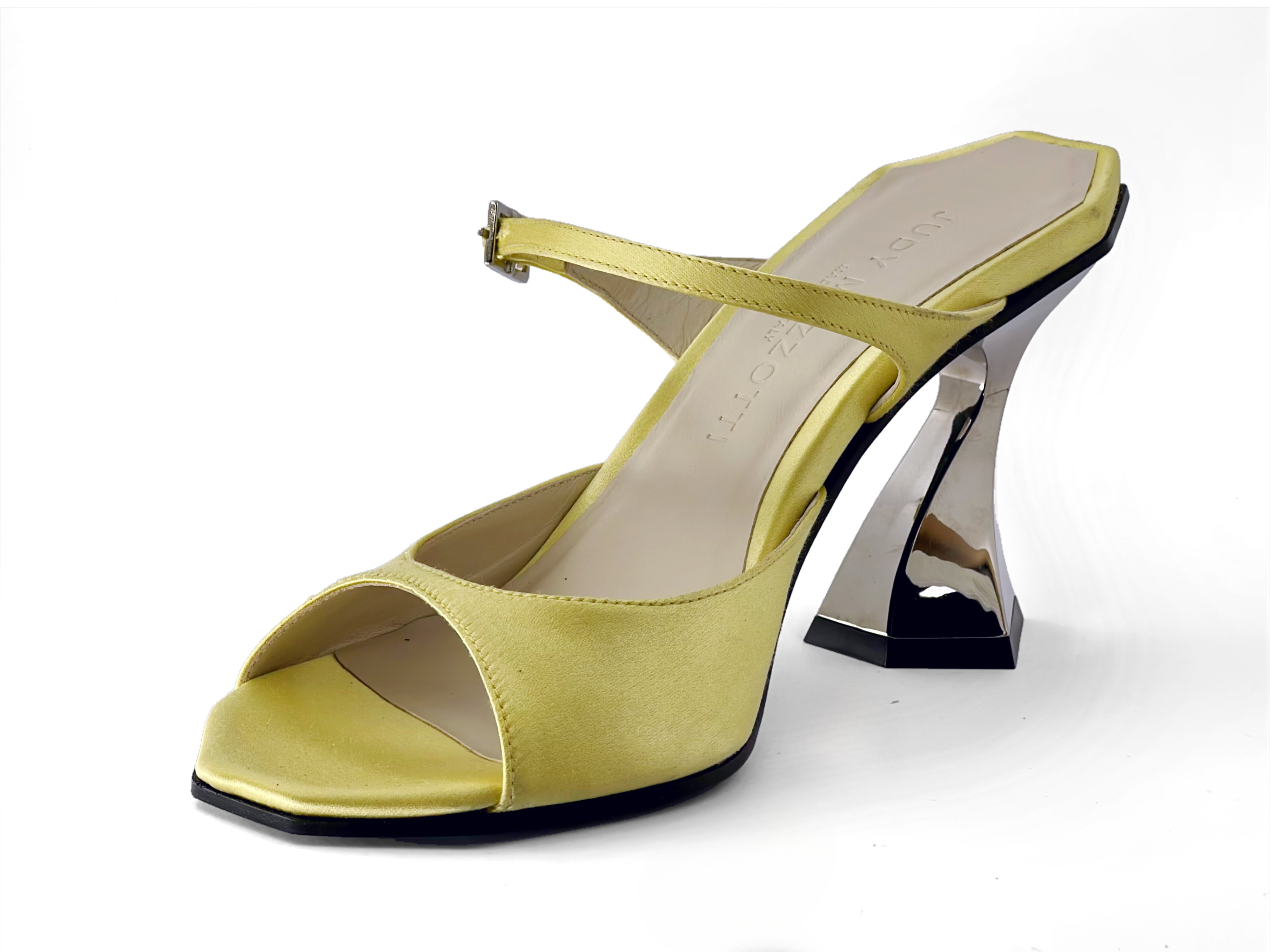 Yellow Open-Toe High Heel Sandal