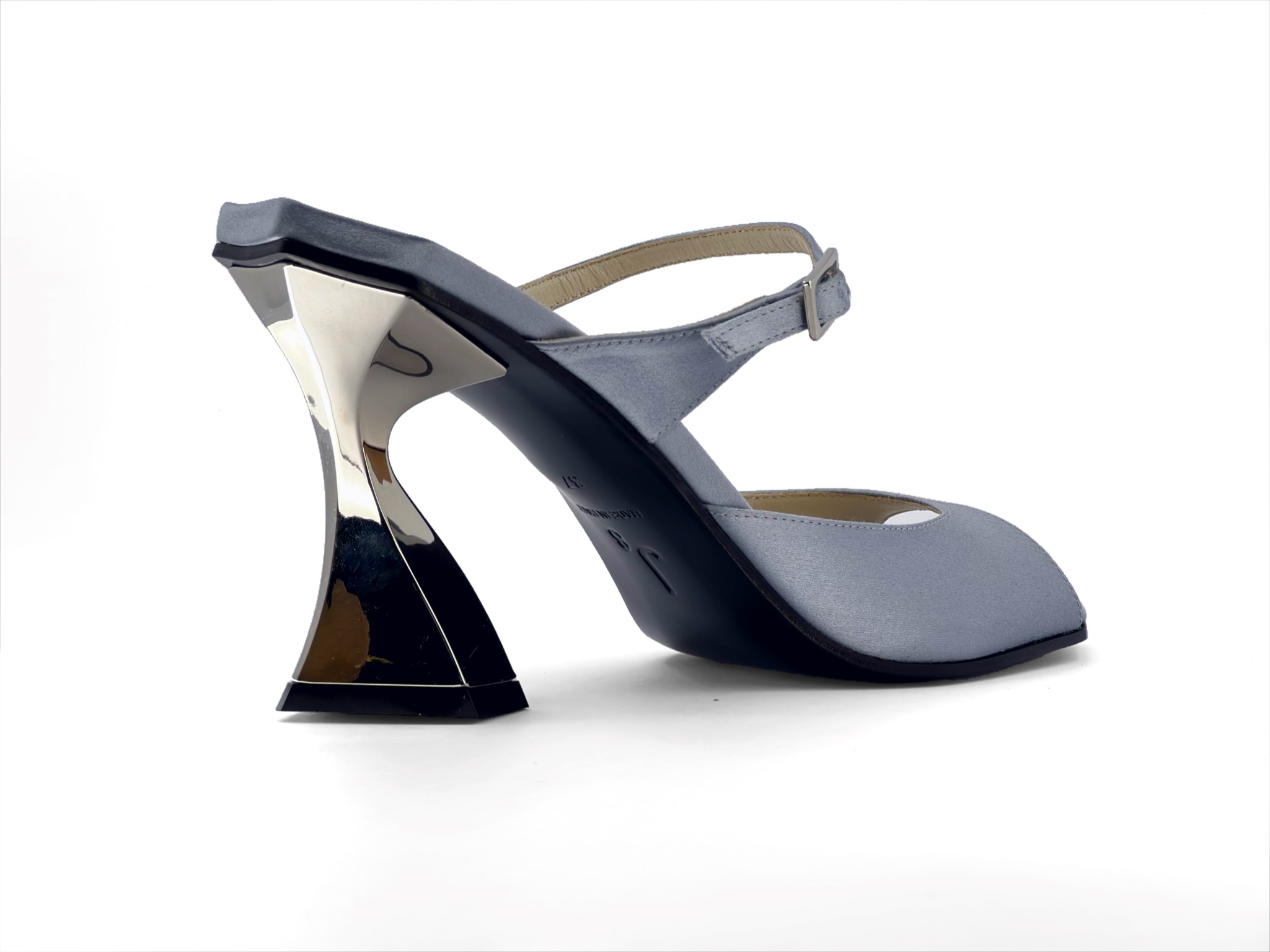 Ice Grey Heeled Sandal