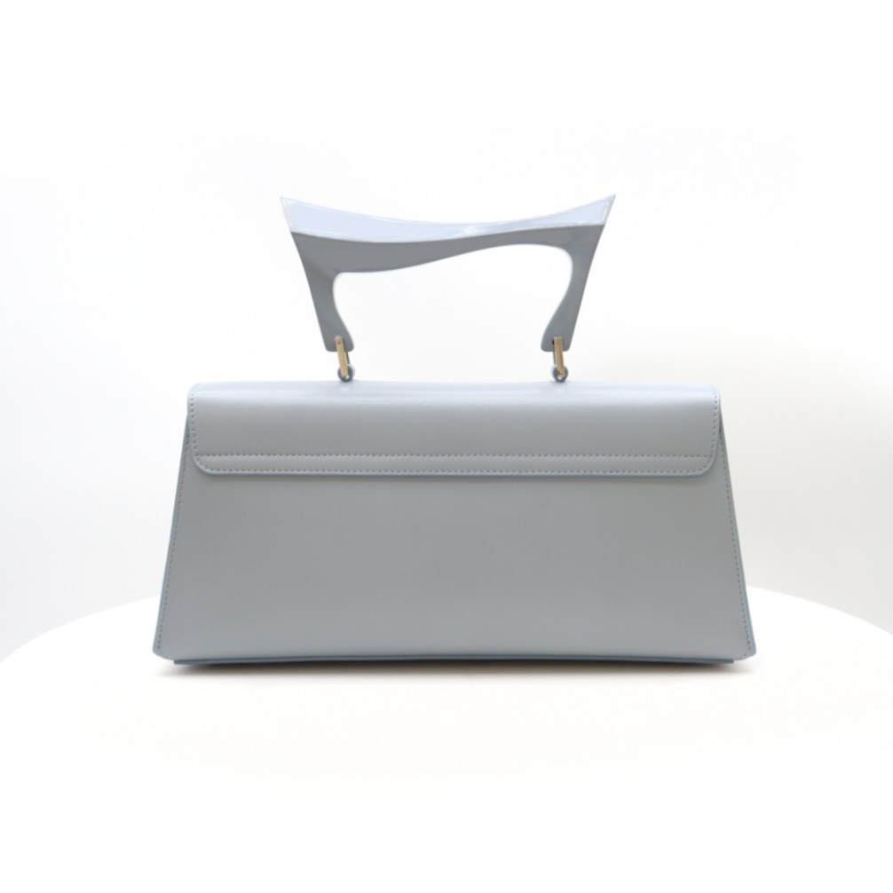 Judy Mazzotti - THE FLAME ice blue leather handle bag