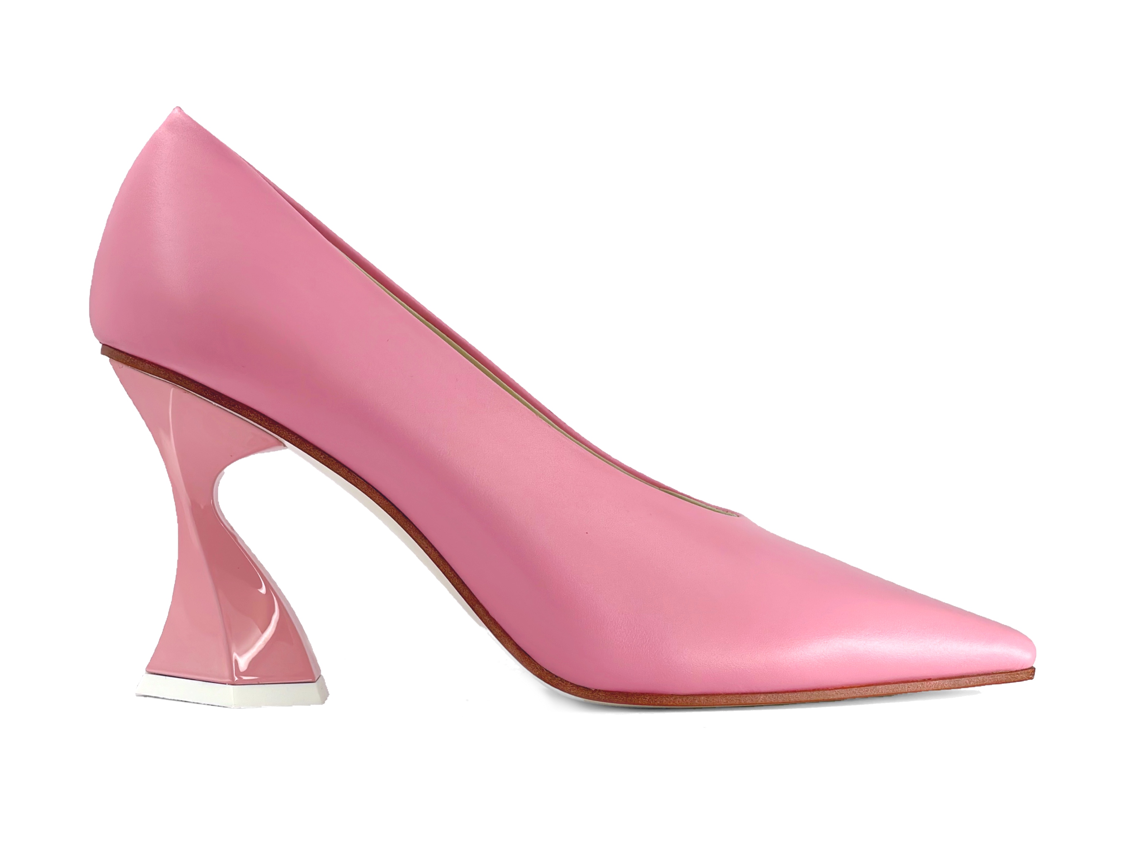 Judy Mazzotti - ice blue leather pumps design heels