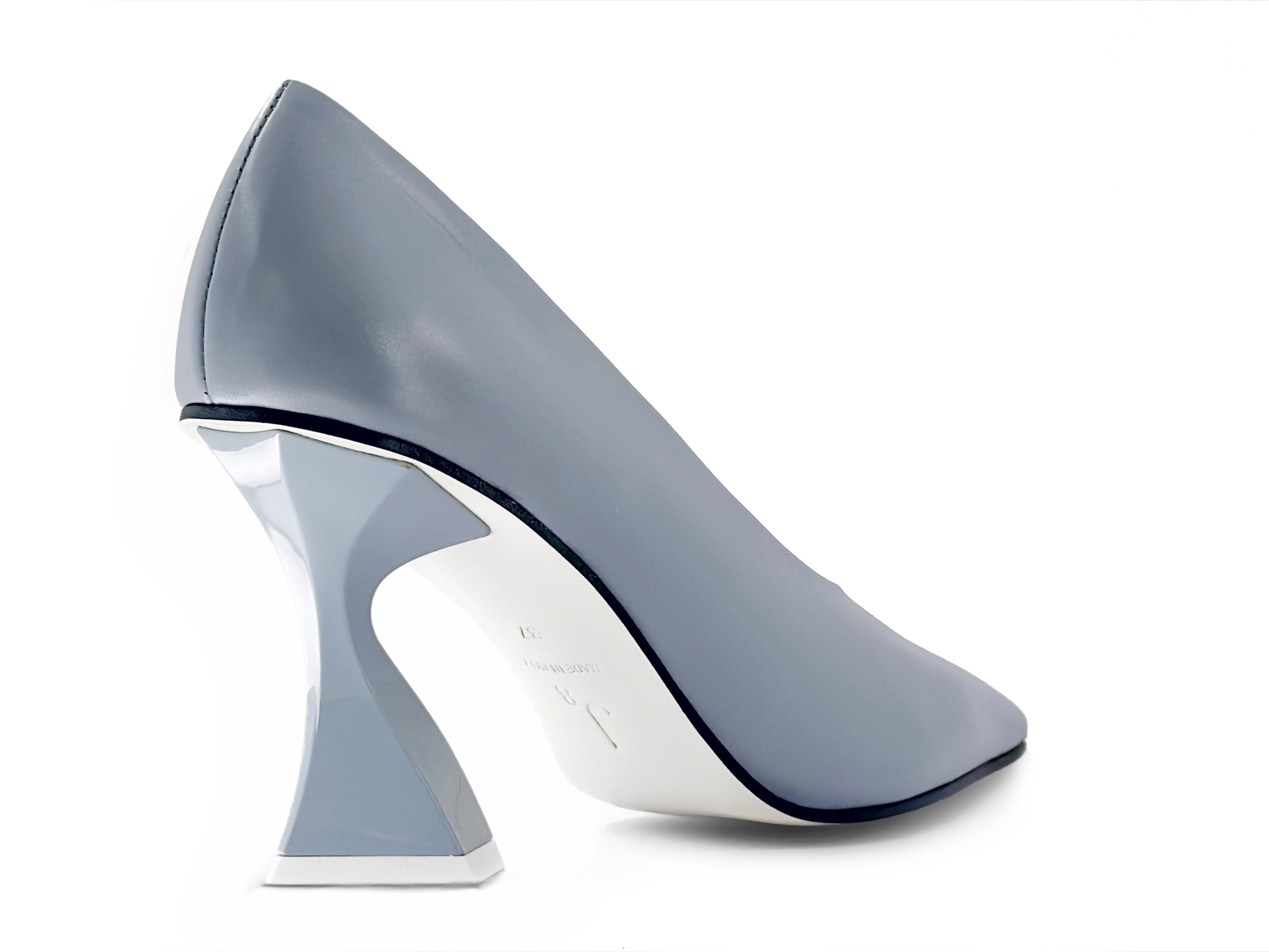 Judy Mazzotti - ice blue leather pumps design heels