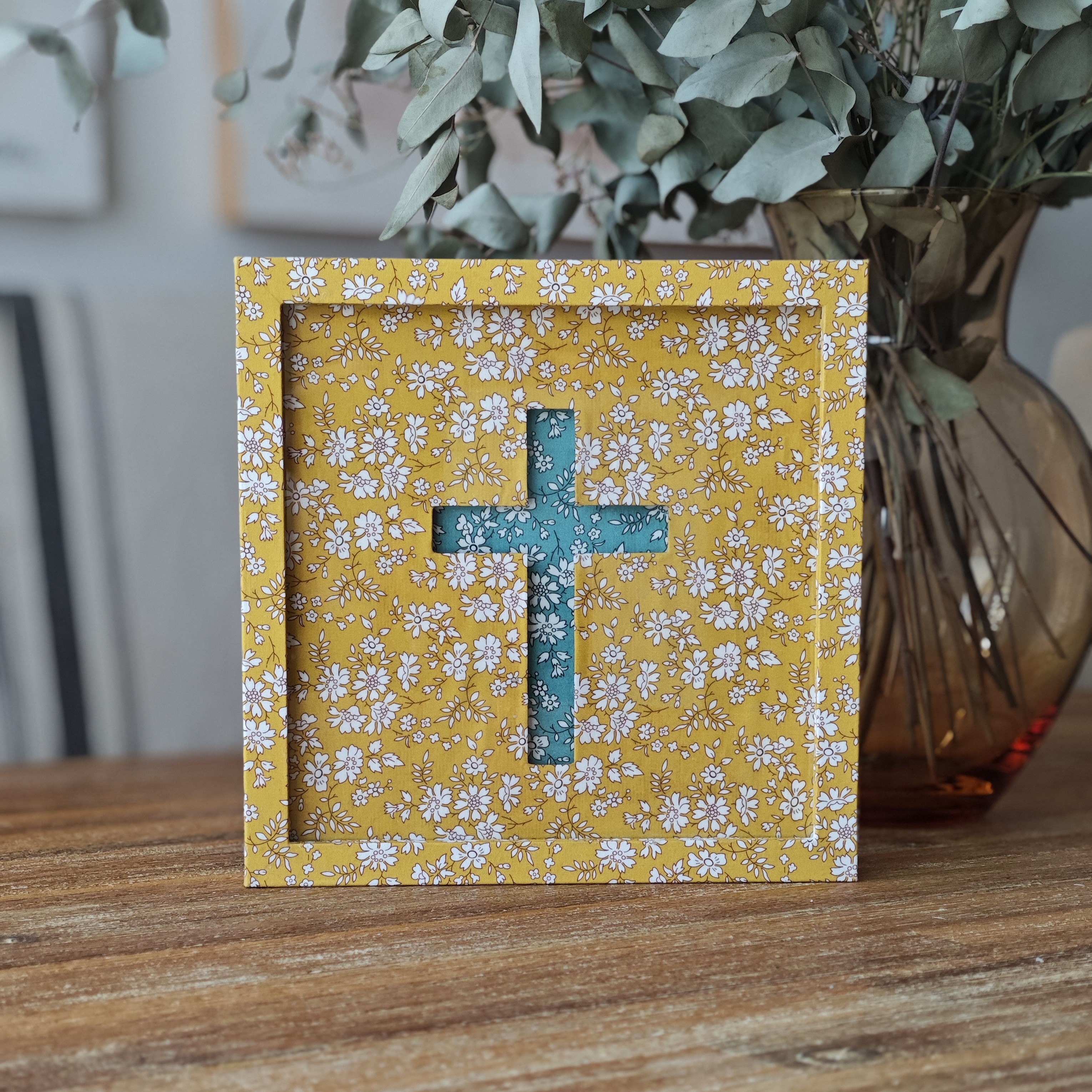 Cruz mostaza bicolor