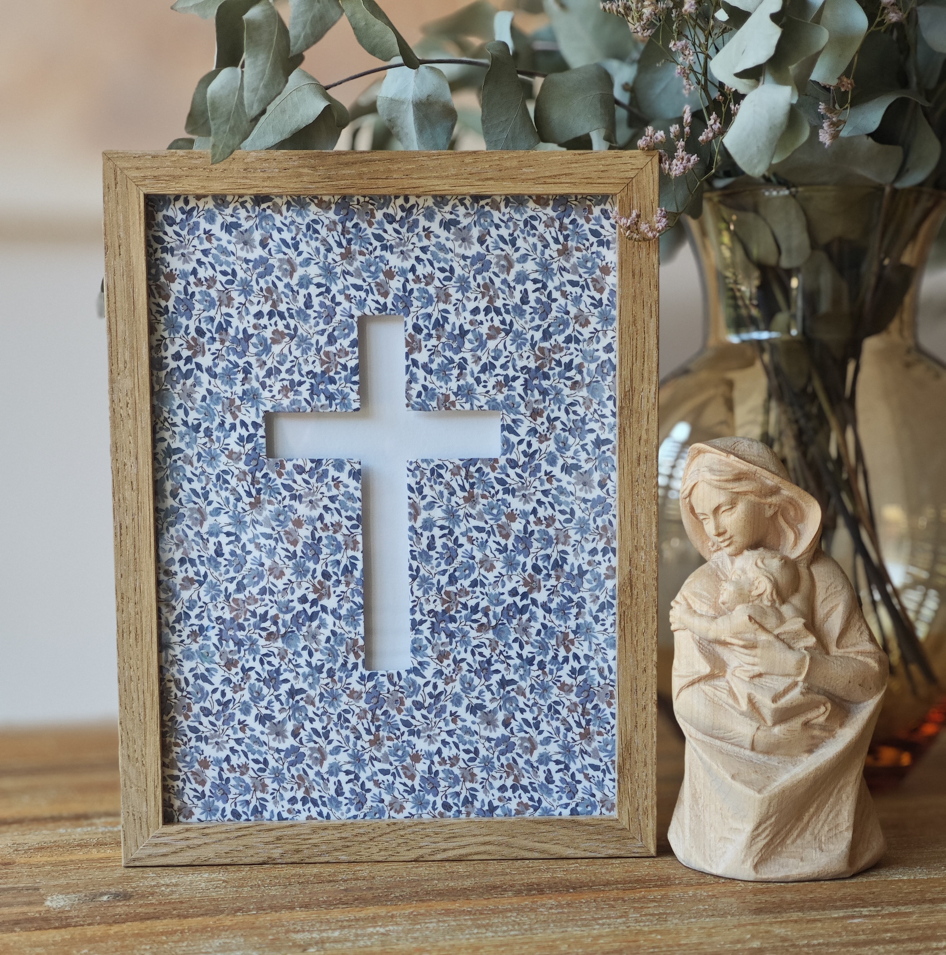 Cruz Flores de Otoño - Madera