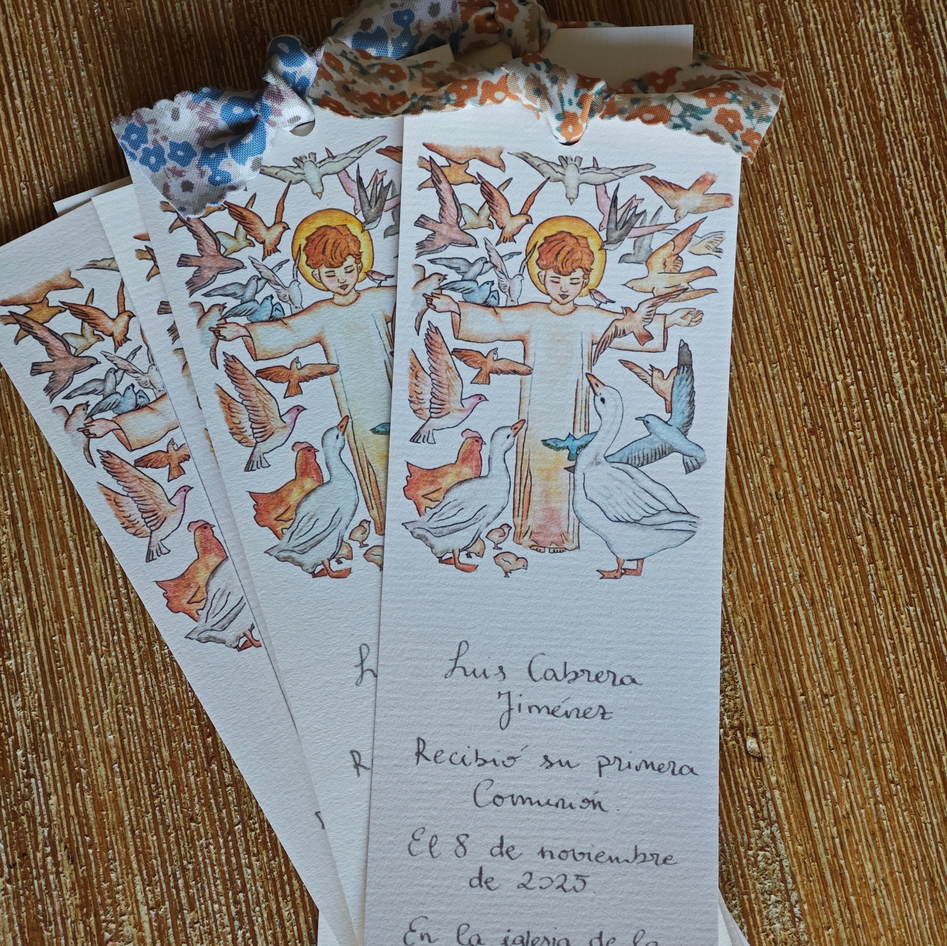 Recordatorio Niño Jesús: marca páginas