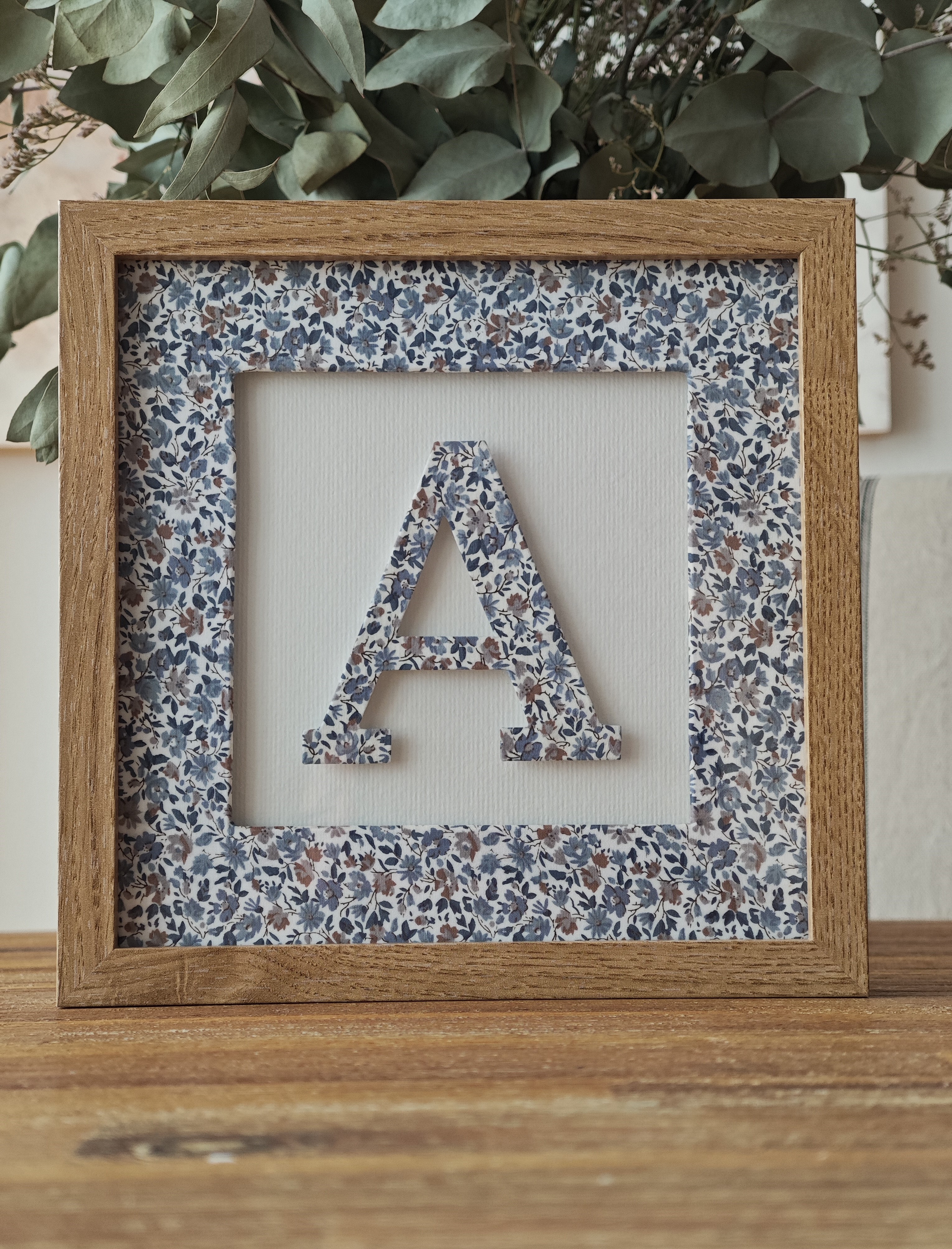 Inicial Flores de Otoño - Madera Mediano