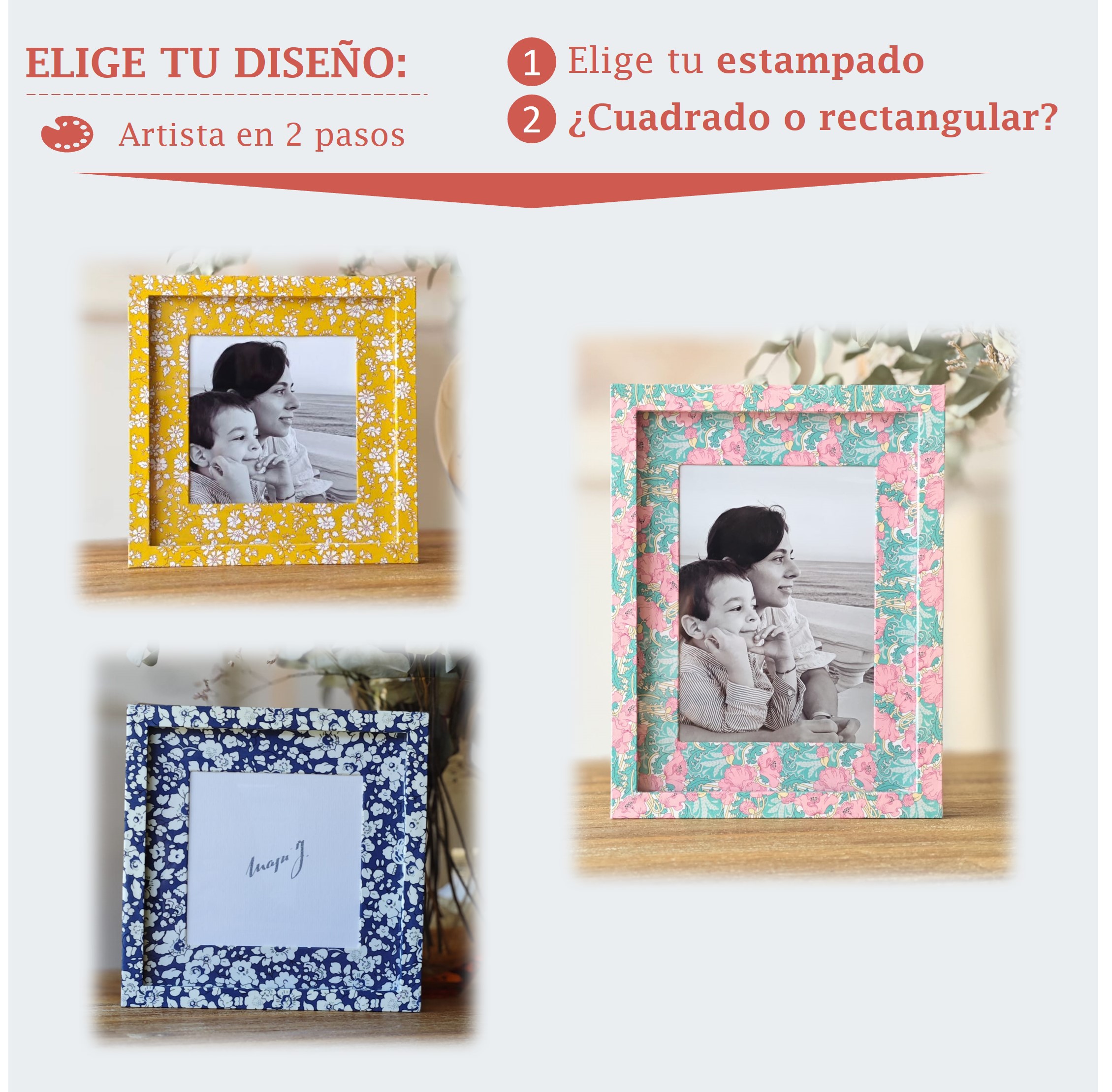 Marco de fotos entelado