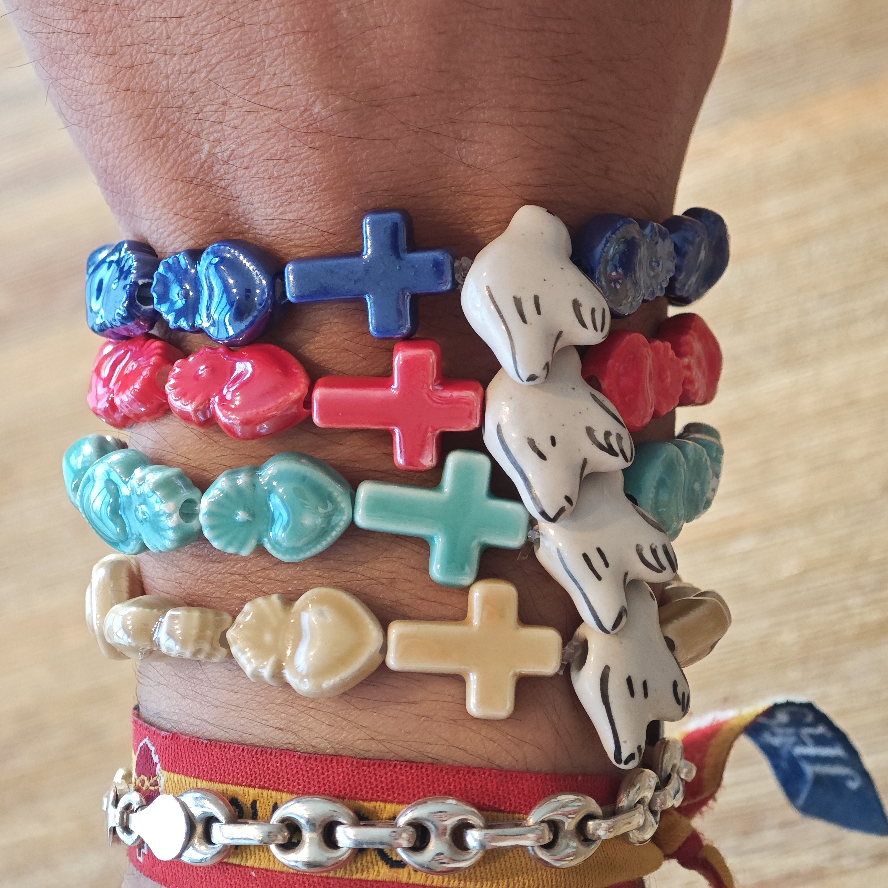 Pulsera rosario Corazón de Jesús