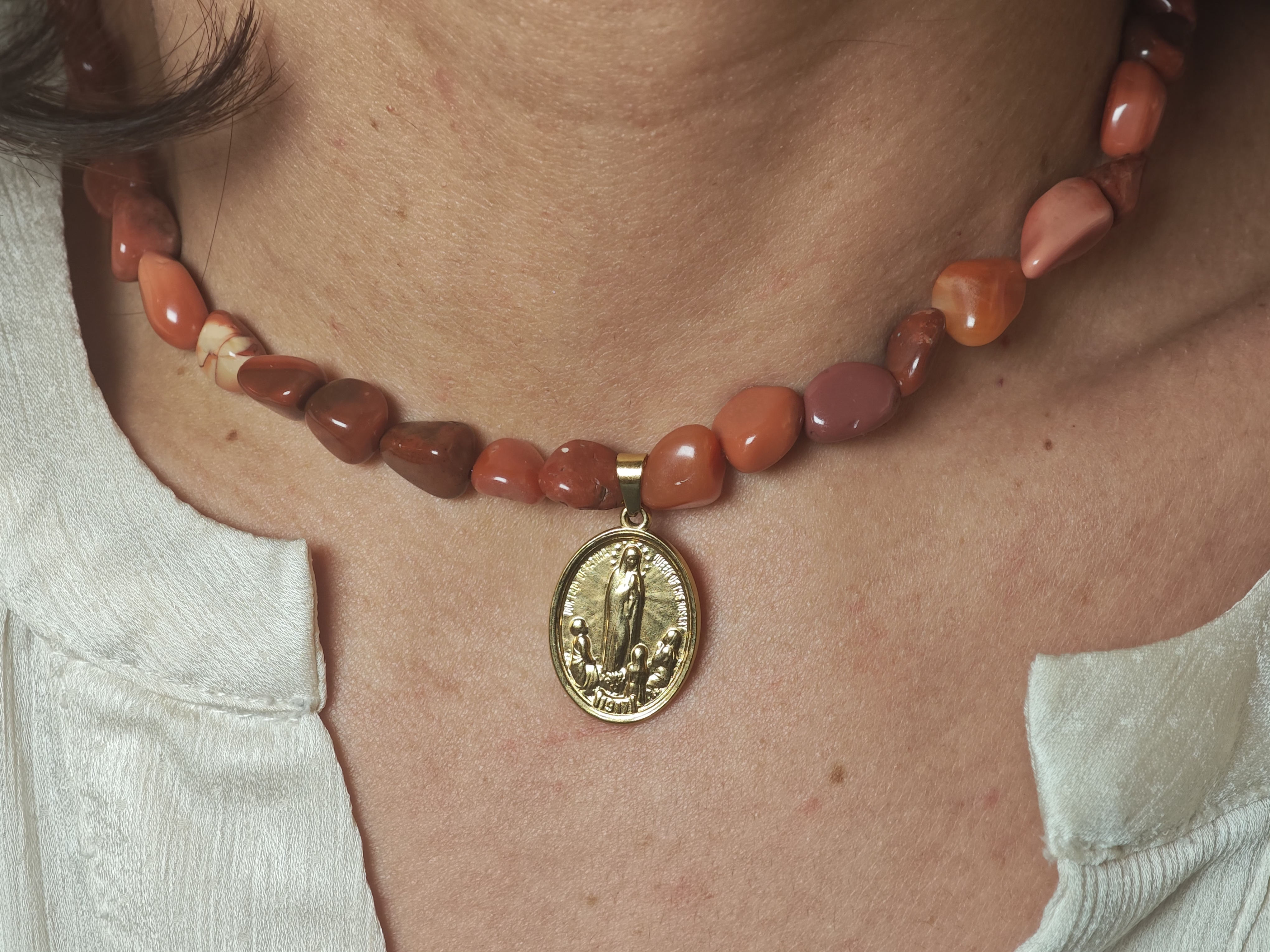 Gargantilla "Fátima" - Coral