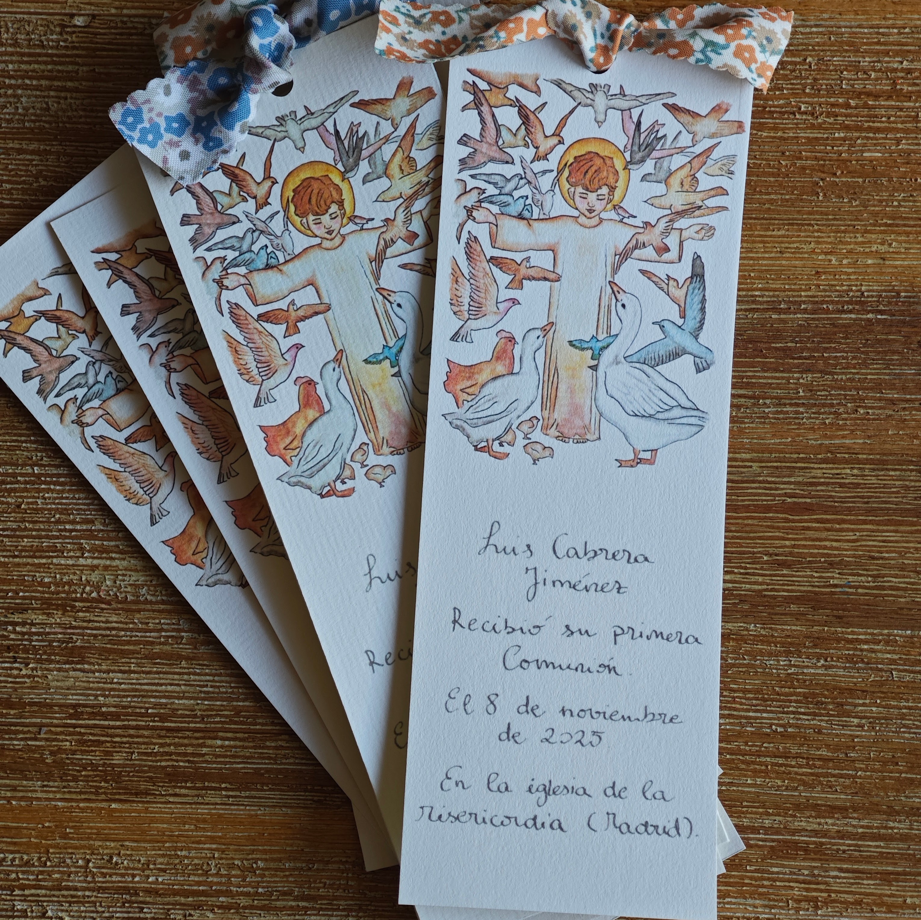 Recordatorio Niño Jesús: marca páginas