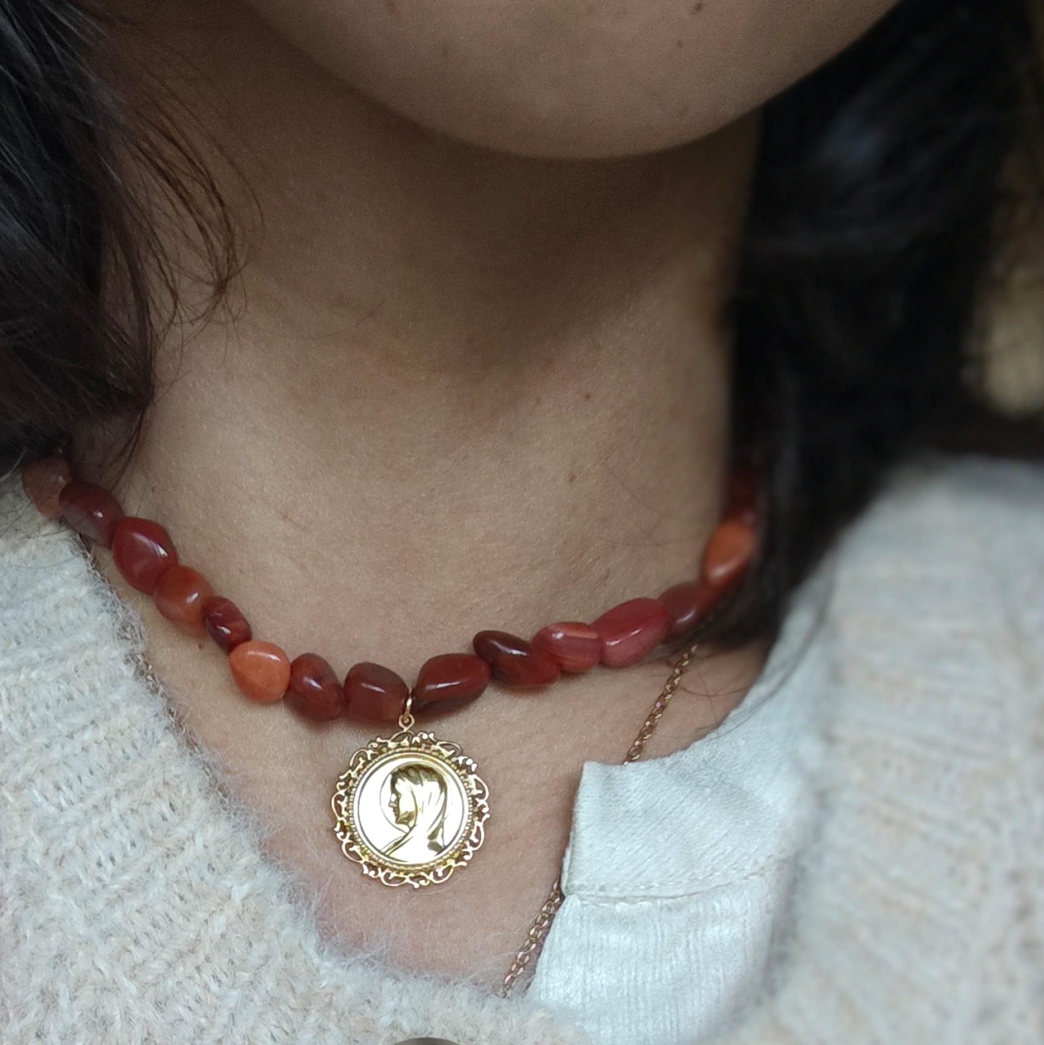 Gargantilla "Puerta del Cielo" - Coral