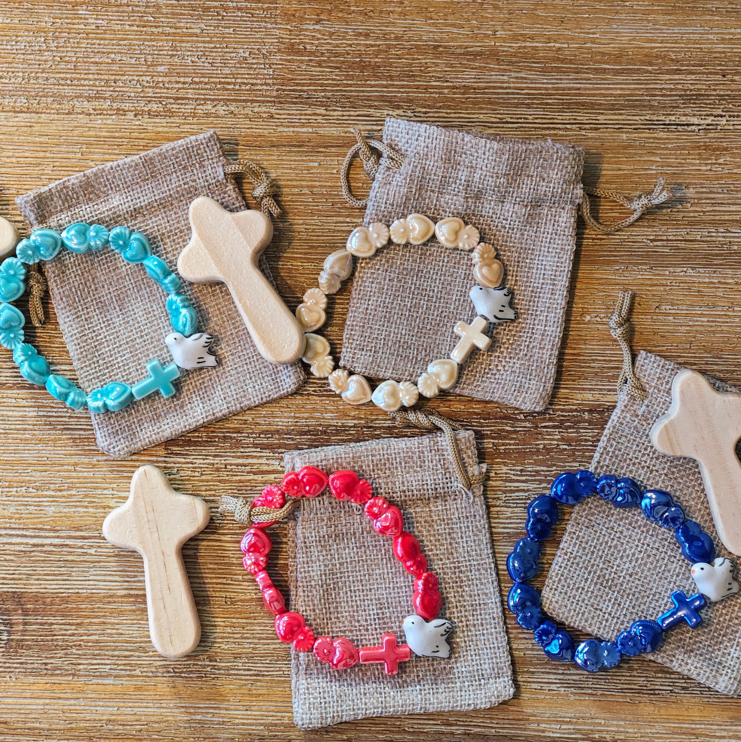 Pulsera rosario Corazón de Jesús