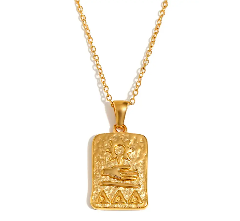 Ancient Sun Symbol and Aphrodite's Hand Amulet