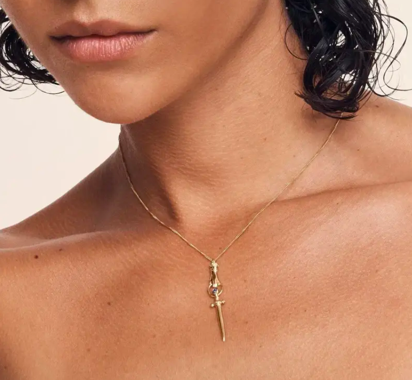 Themis' Golden Dagger Necklace
