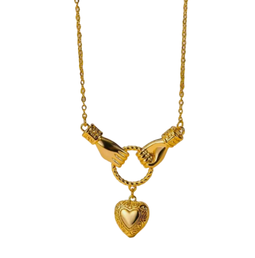 Lovers' Hands: Hand & Heart Pendant