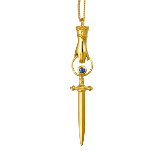 Themis' Golden Dagger Necklace