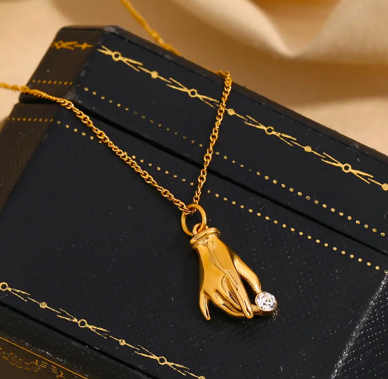 Aphrodite's Hand Pendant Necklace