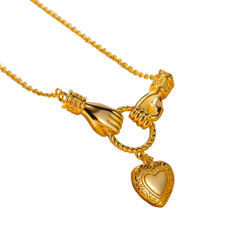 Lovers' Hands: Hand & Heart Pendant