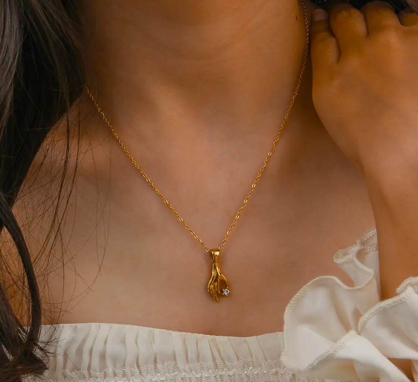 Aphrodite's Hand Pendant Necklace