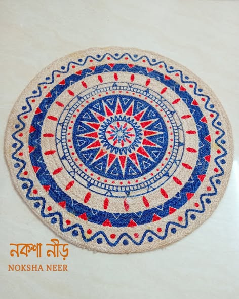 Handcrafted Round Jute Placemat | জুট প্লেসম্যাট