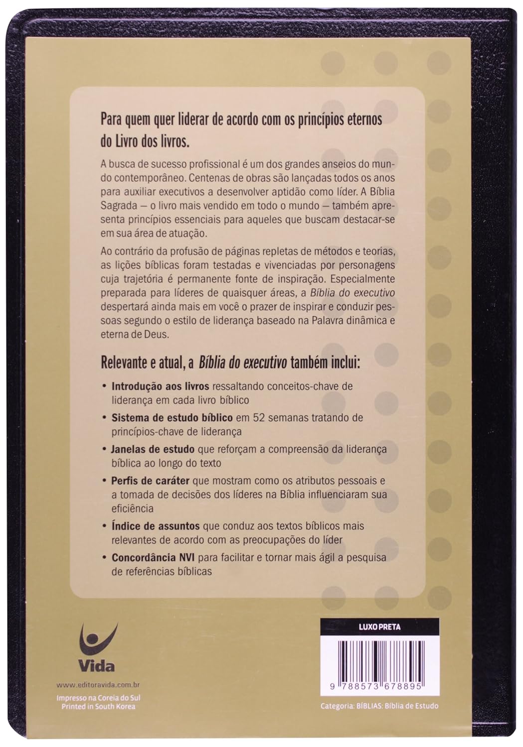 Bíblia do Executivo - RARIDADE - Capa Luxo Preta - Nova Versão Internacional 