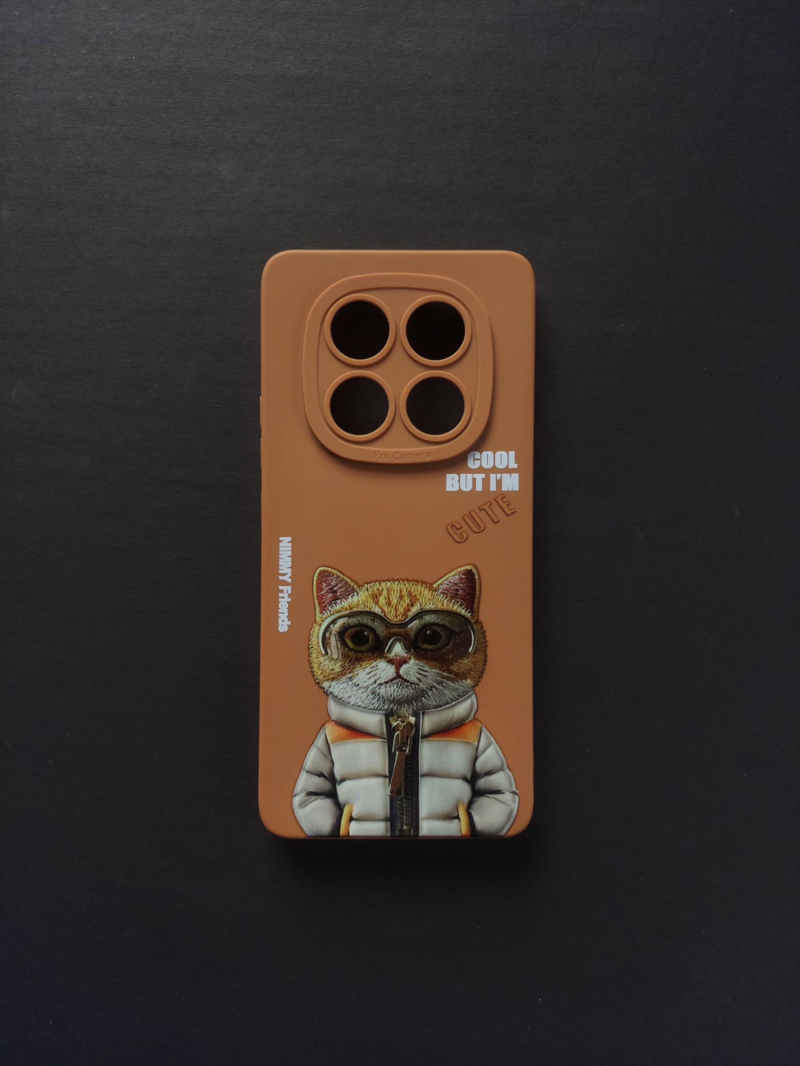 REDMI NOTE 14 PRO Brown Cat Printed Phone Case