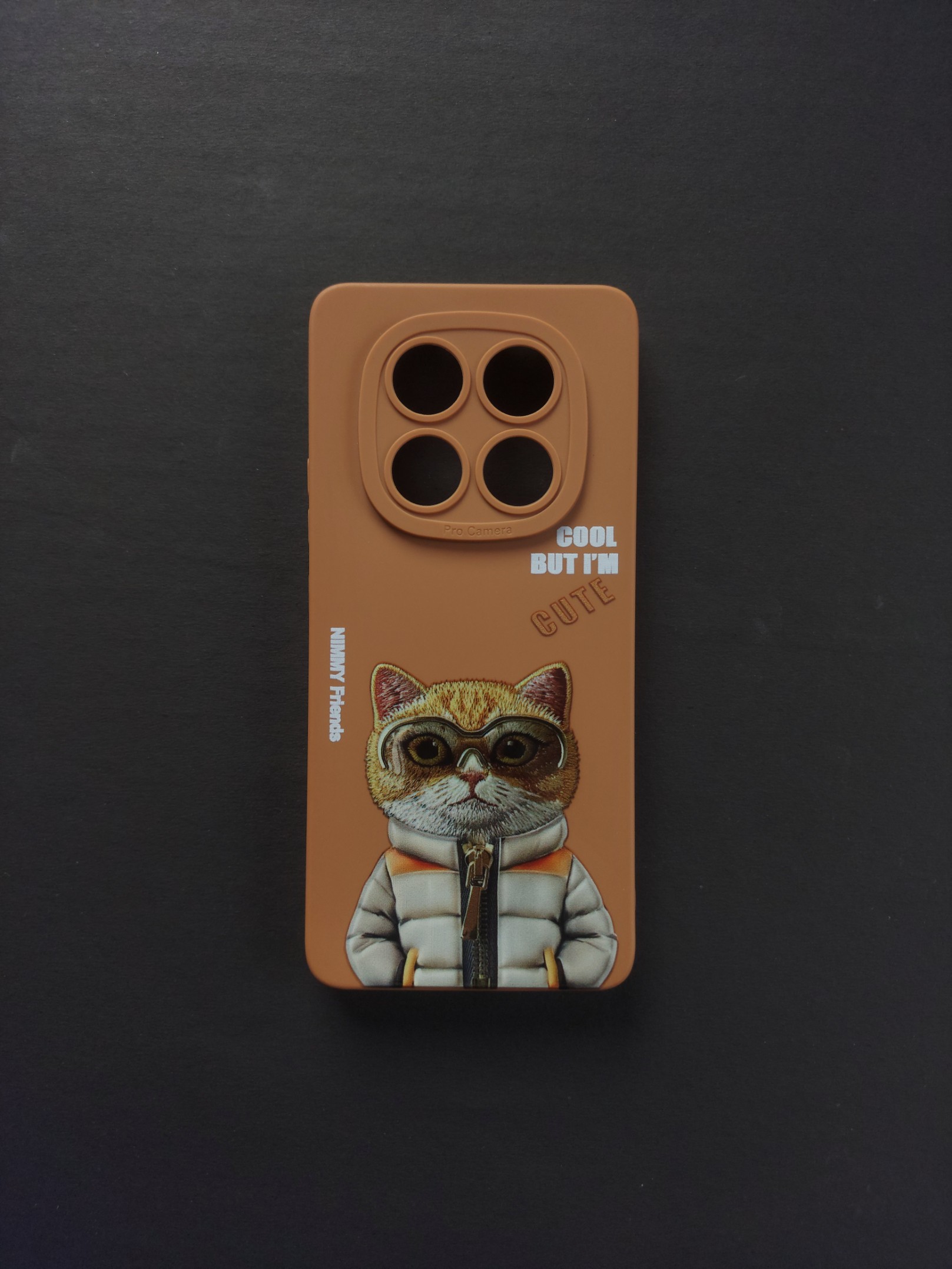 REDMI NOTE 14 PRO Brown Cat Printed Phone Case