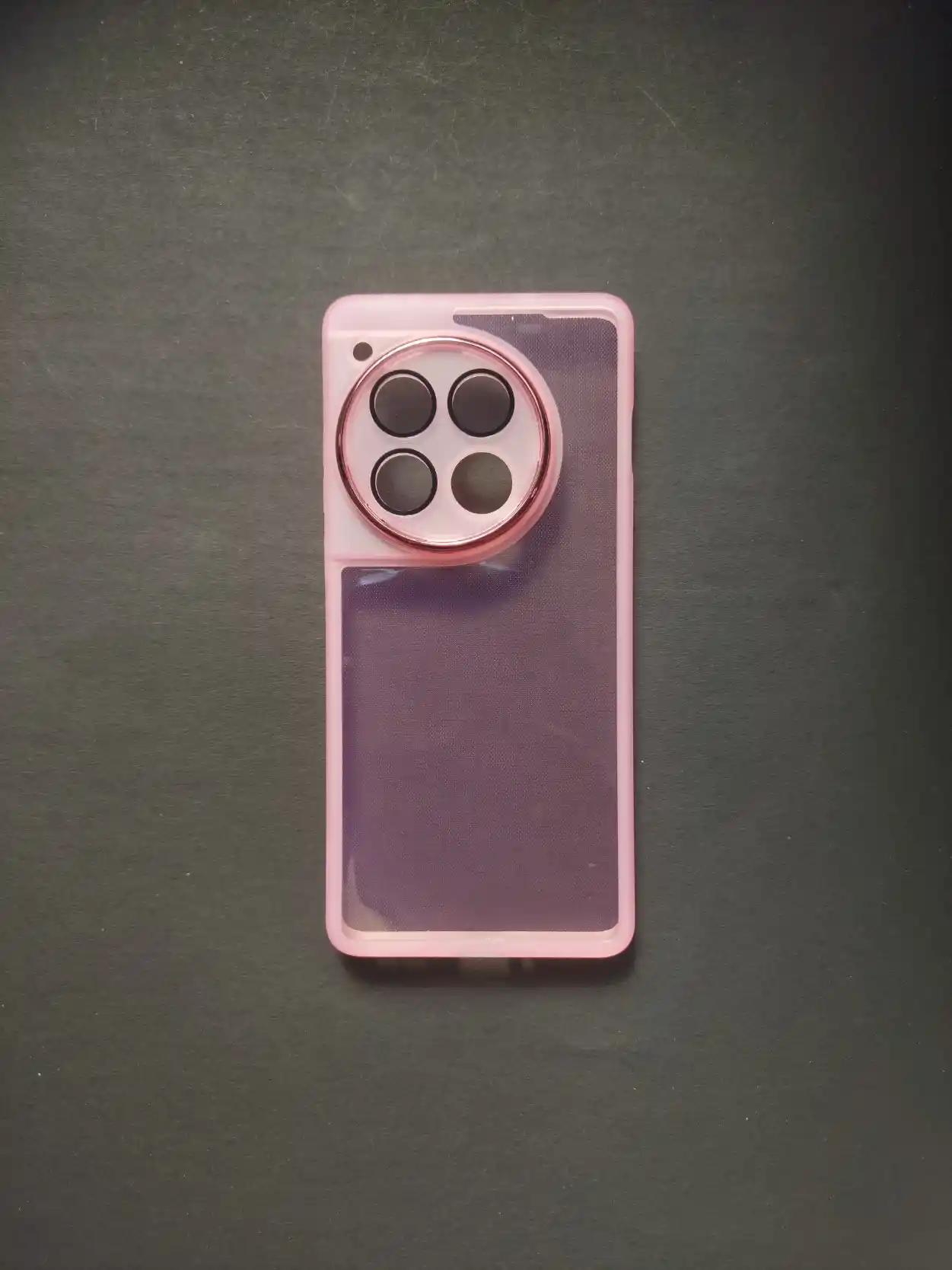 ONEPLUS 12R Pink Transparent Phone Case