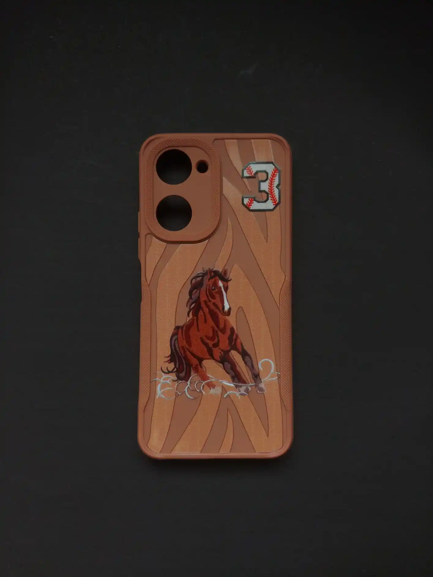 VIVO T3 LITE Horse-Themed Brown Phone Case