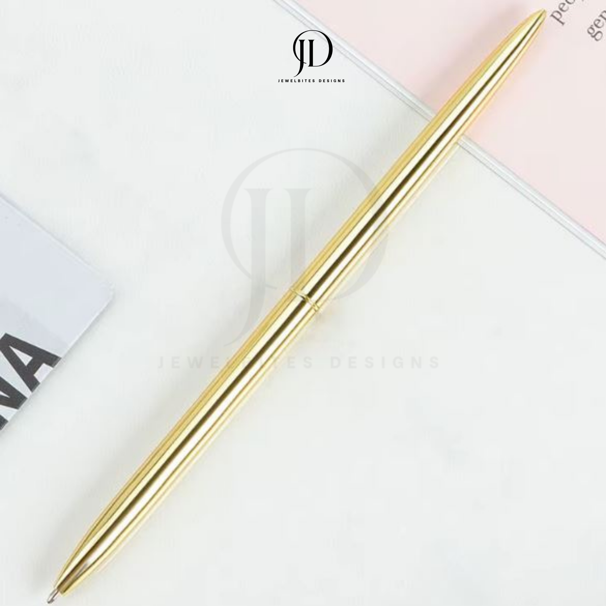 Custom Engraved Metal Ballpoint Pen: Slim Modern Design, Black Ink
