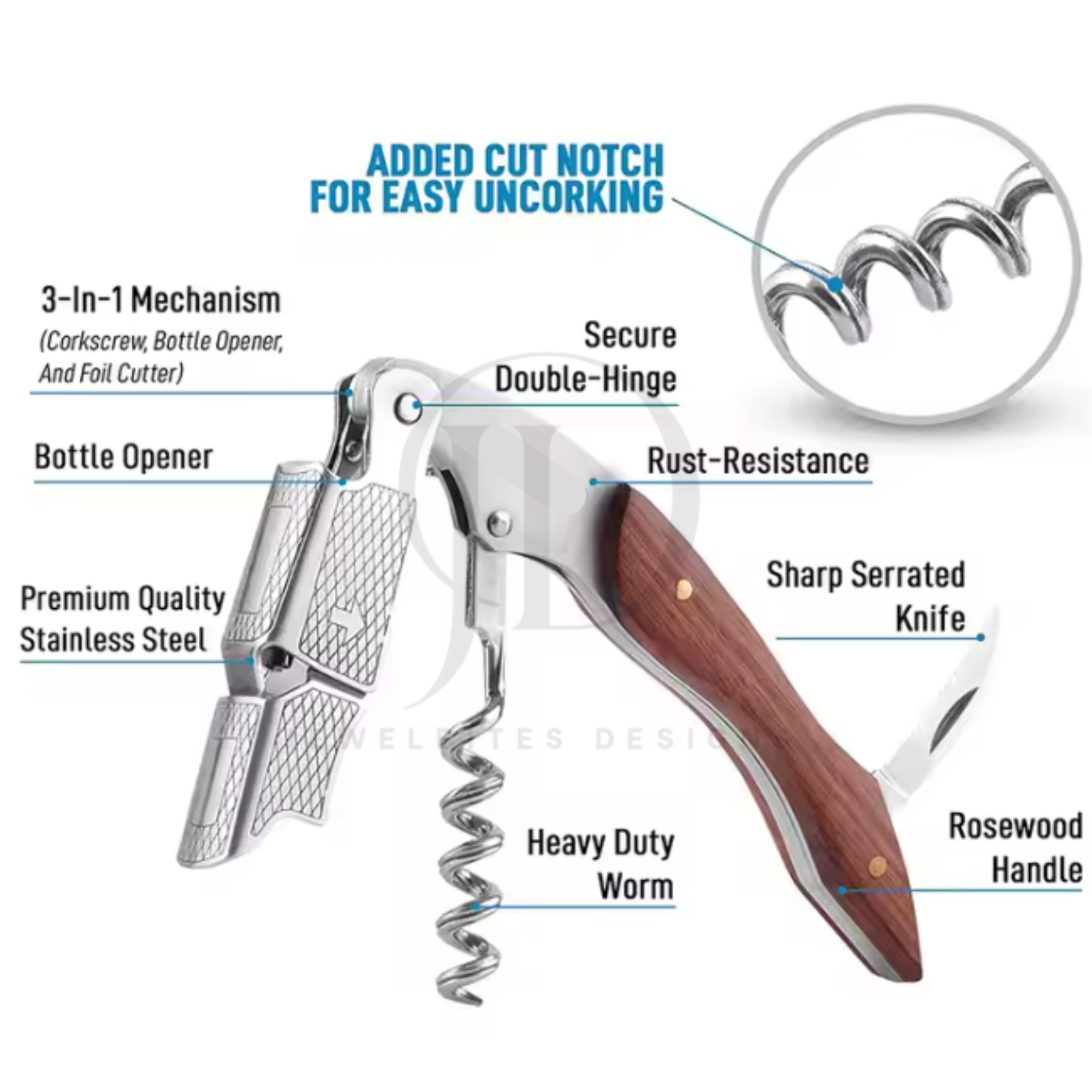Personalized Wooden Corkscrew