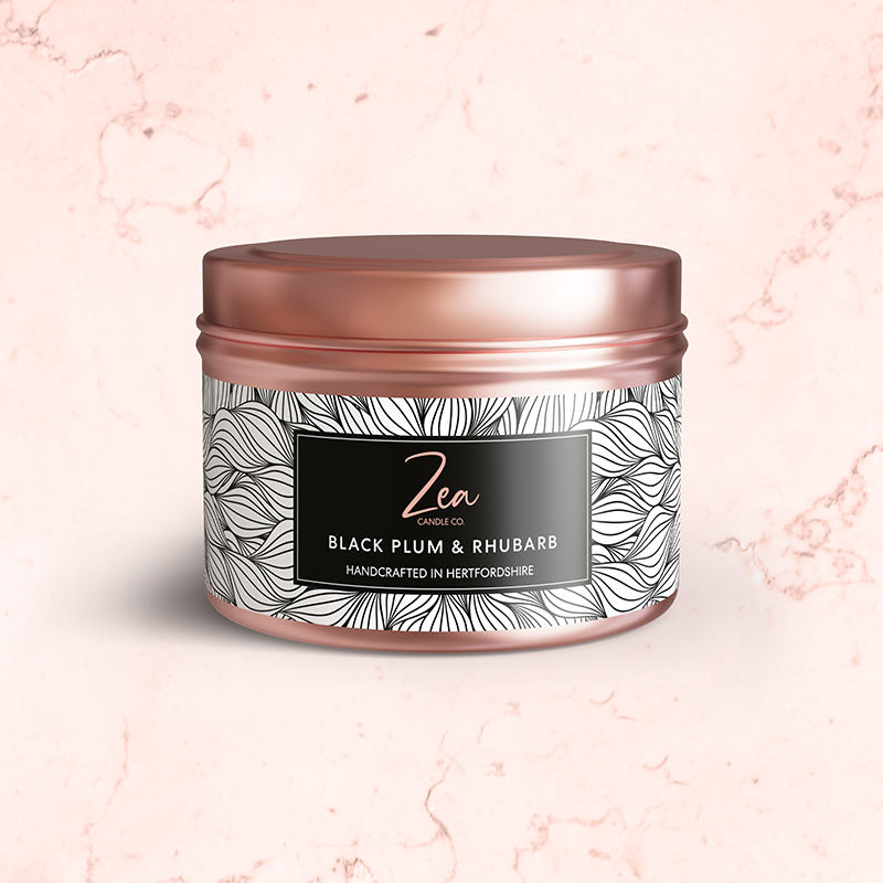 Black Plum & Rhubarb Scented Candle (20cl)