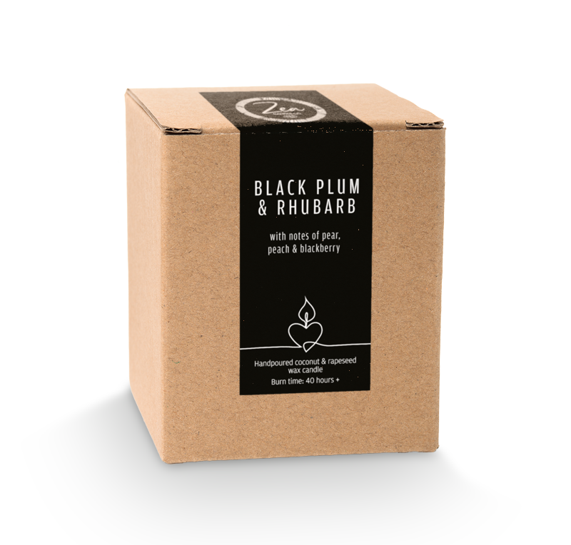 Black Plum & Rhubarb Scented Candle