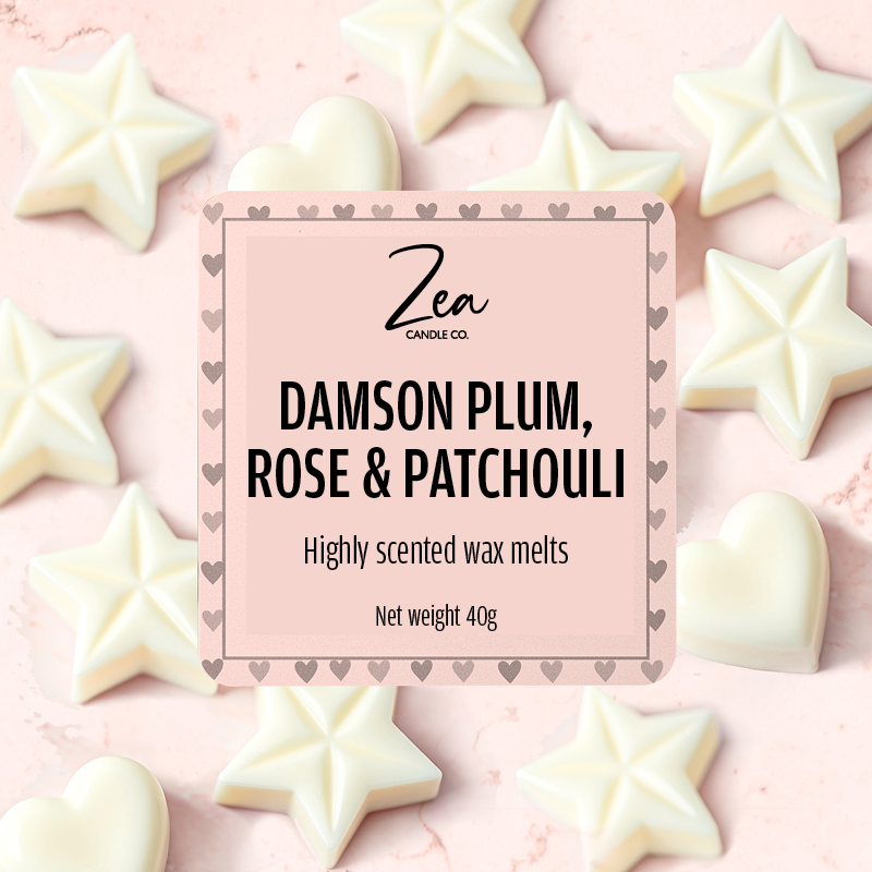 Damson Plum, Rose & Patchouli Highly Scented Wax Melts