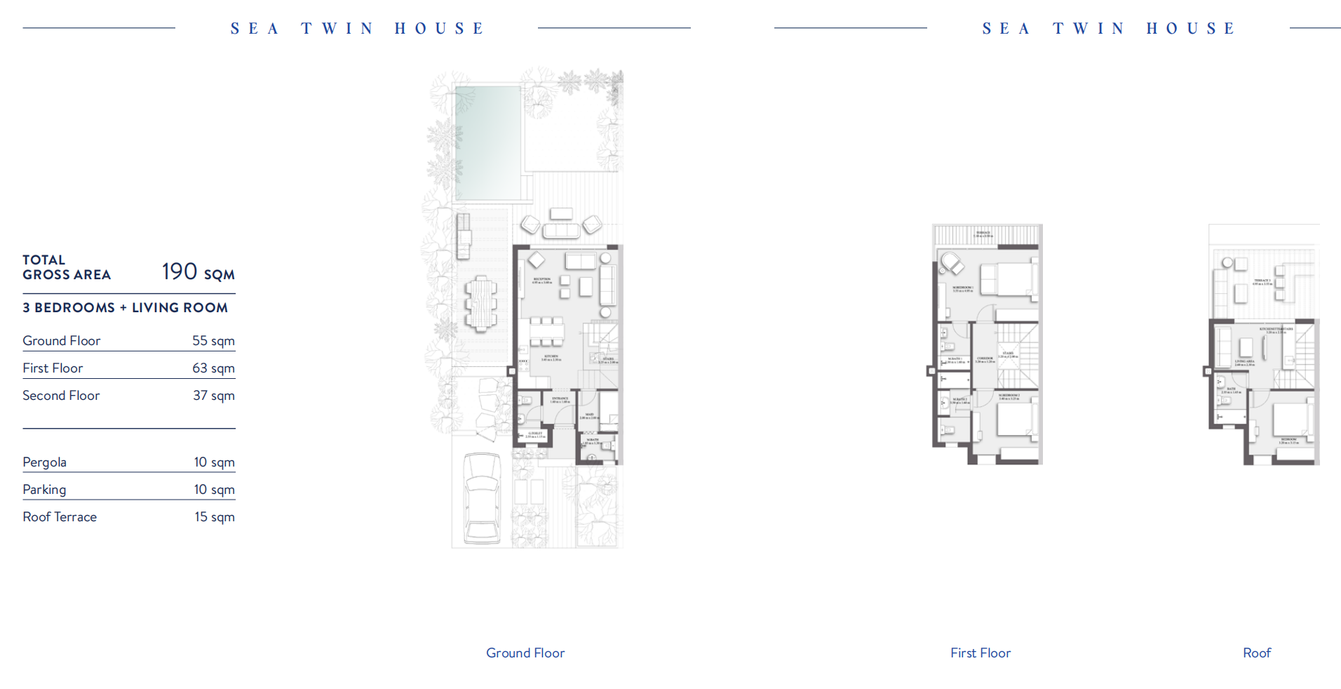 Sea View 3-Bedroom Townhouse for Sale at Plage Sidi Abdel Rahman – 190 SQM 