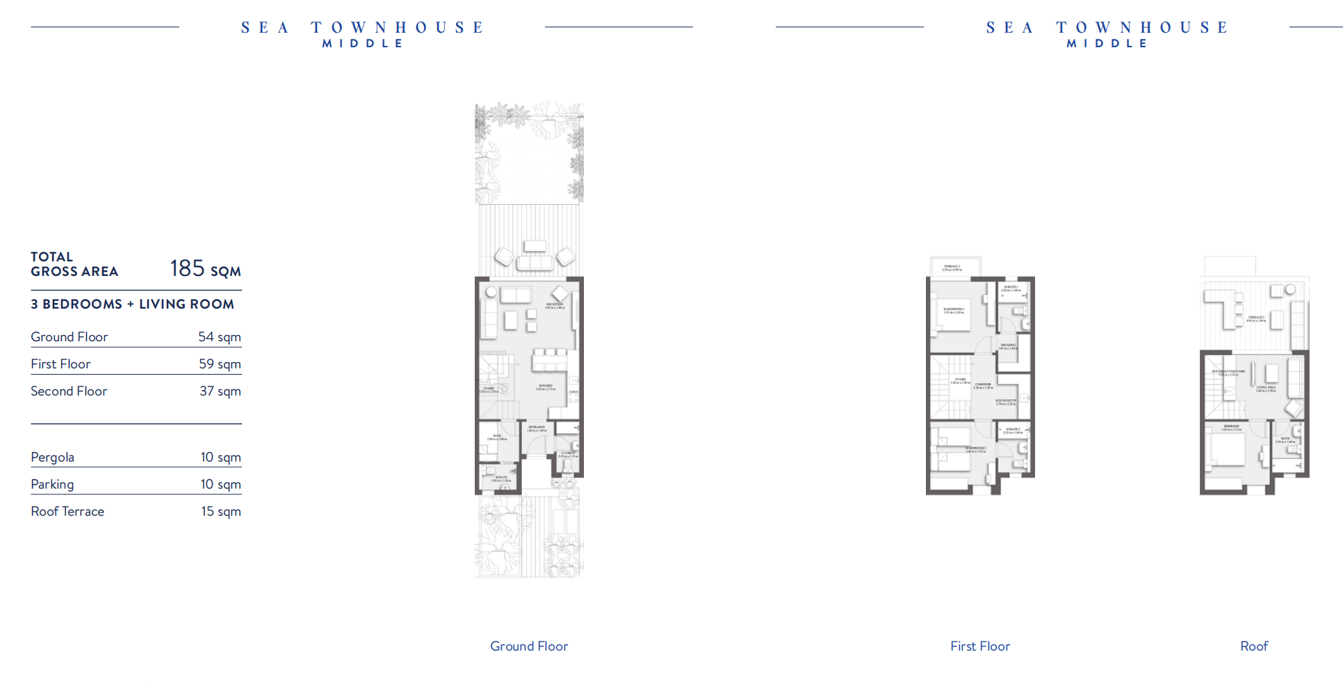 🌊 Premium 3-Bedroom Sea View Townhouse for Sale in Plage Sidi Abdel Rahman North Coast.