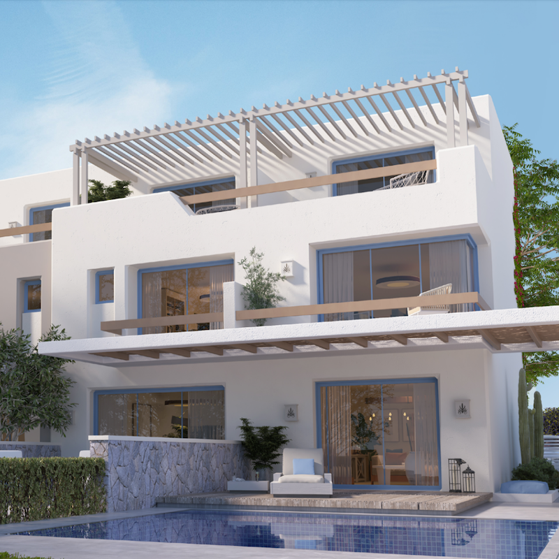 Sea View 3-Bedroom Townhouse for Sale at Plage Sidi Abdel Rahman – 190 SQM 