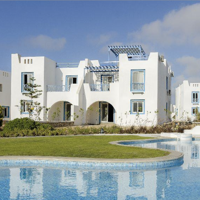 🌊 Elegant 3-Bedroom Sea View Townhouse for Sale at Plage Ras el Hekmah – 190 SQM | Roof Terrace | Prime Beachfront Location