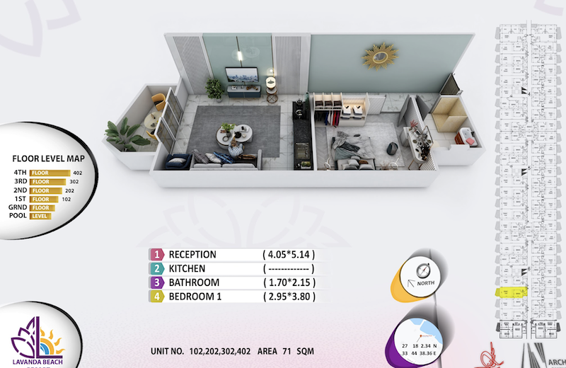 First Building on Beach from Sea